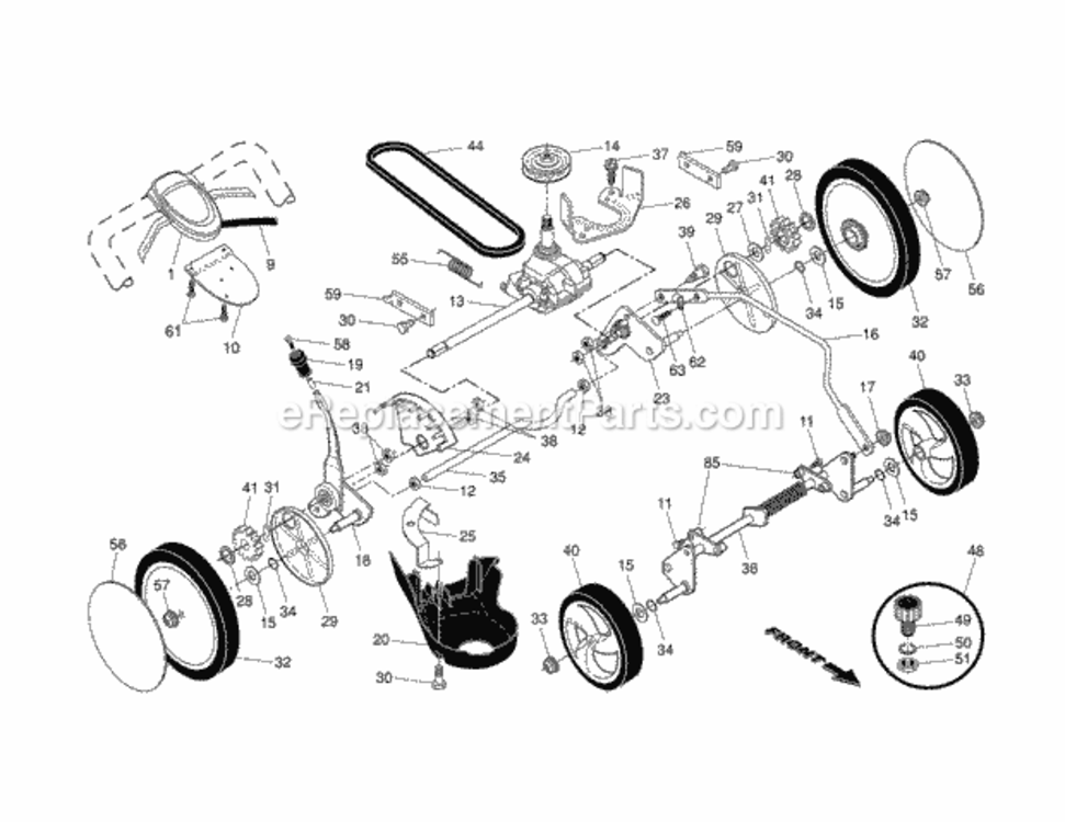 Page B Diagram and Parts List for 917370932  Craftsman Lawn Mower