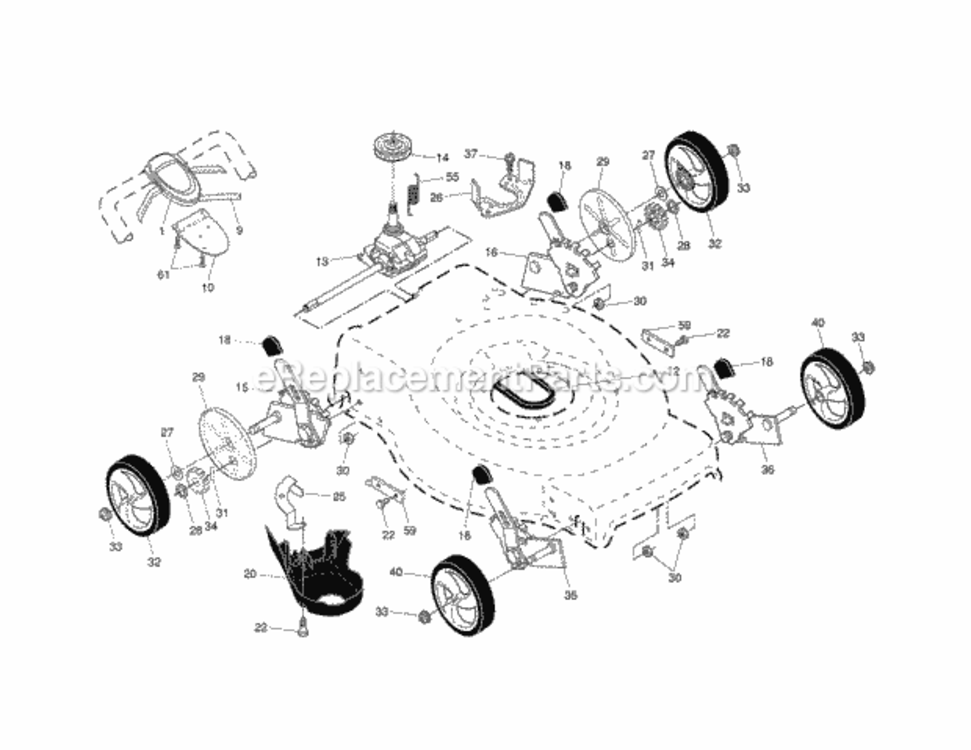 Page B Diagram and Parts List for 917370940  Craftsman Lawn Mower