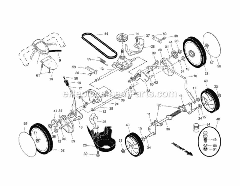 Page B Diagram and Parts List for 917370951  Craftsman Lawn Mower