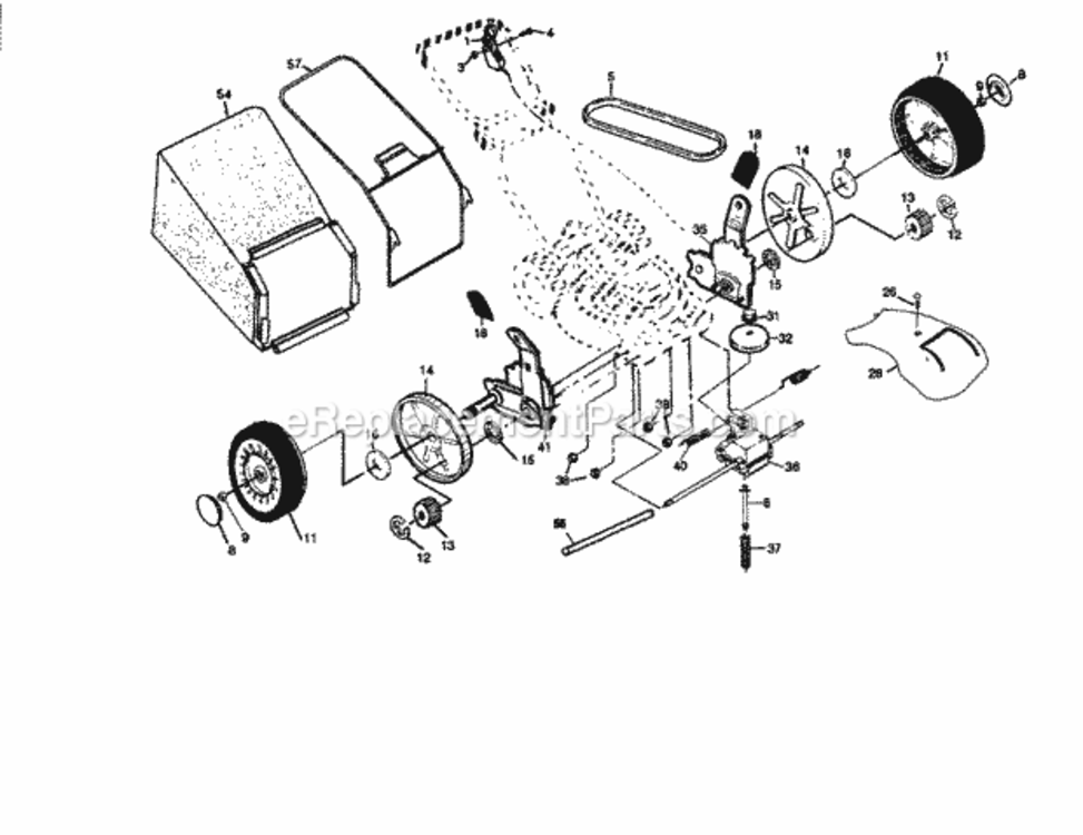 Page B Diagram and Parts List for 917371010  Craftsman Lawn Mower