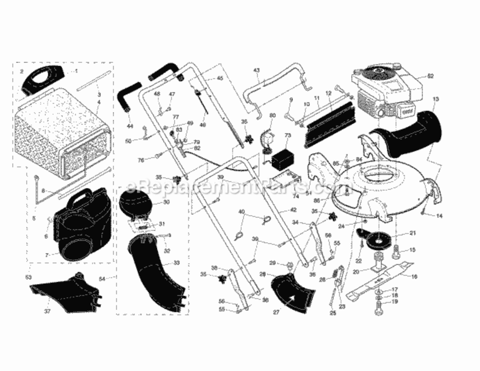 Page A Diagram and Parts List for 917371030  Craftsman Lawn Mower