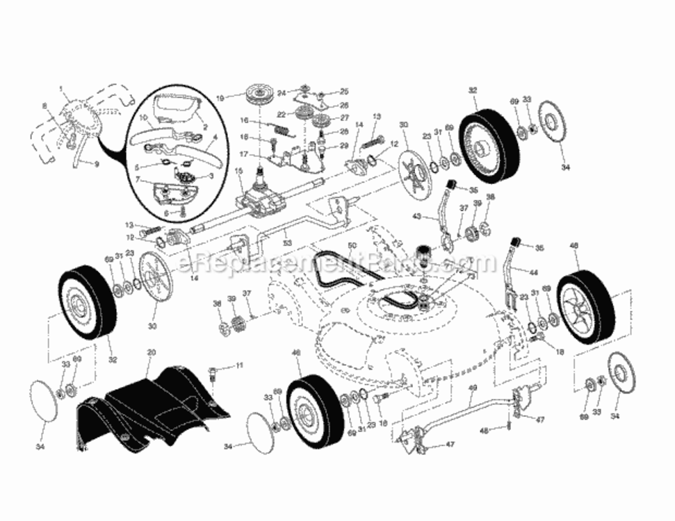 Page B Diagram and Parts List for 917371030  Craftsman Lawn Mower