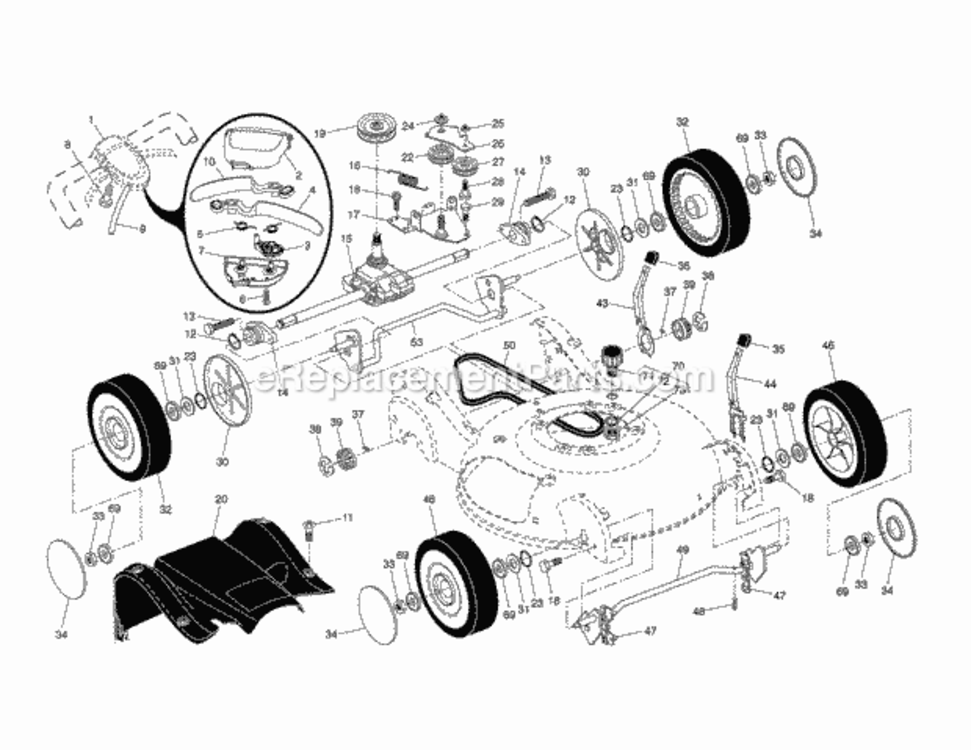 Page B Diagram and Parts List for 917371031  Craftsman Lawn Mower
