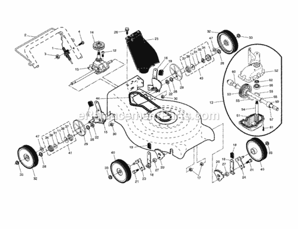 Page B Diagram and Parts List for 917371230  Craftsman Lawn Mower
