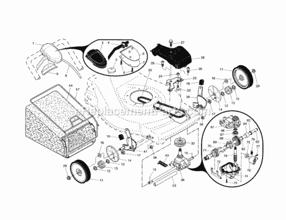Page B Diagram and Parts List for 917371310  Craftsman Lawn Mower