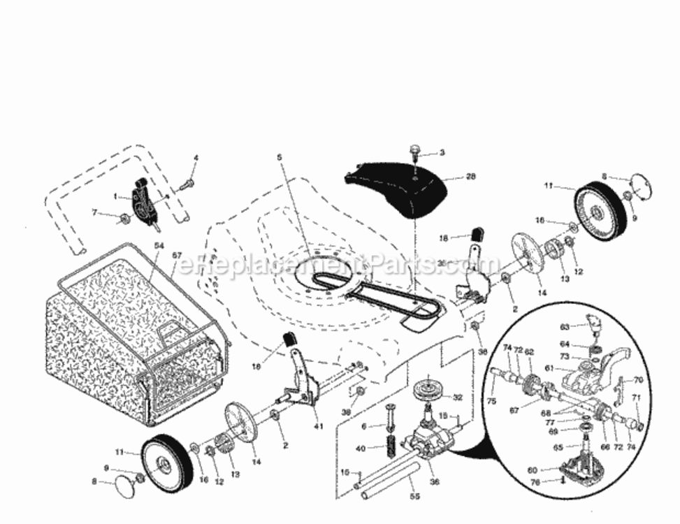 Page B Diagram and Parts List for 917371510  Craftsman Lawn Mower