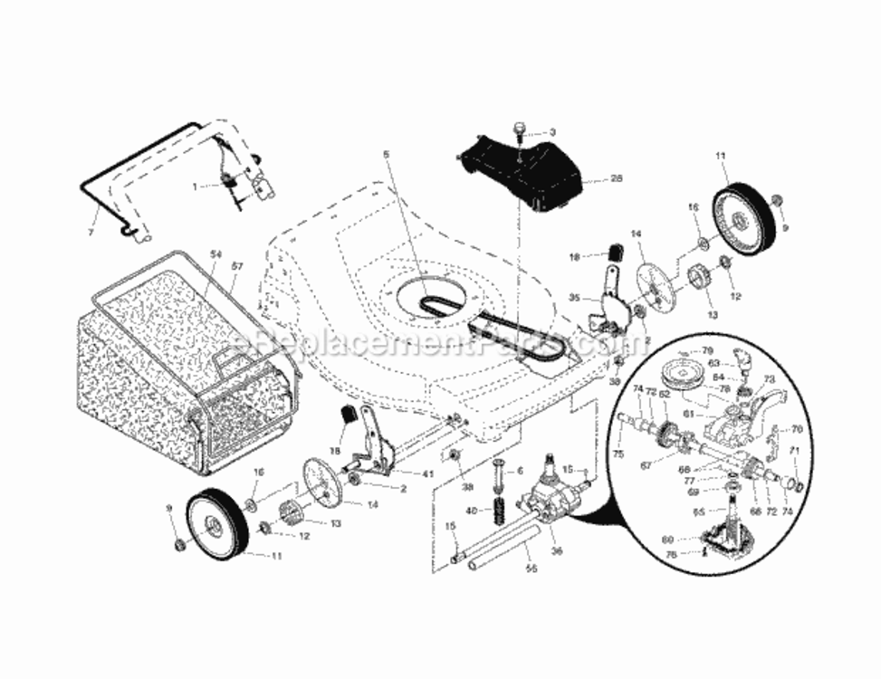 Page B Diagram and Parts List for 917371620  Craftsman Lawn Mower