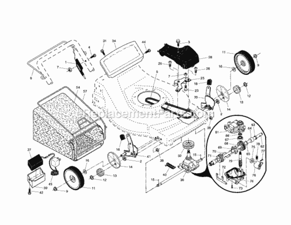 Page B Diagram and Parts List for 917371660  Craftsman Lawn Mower