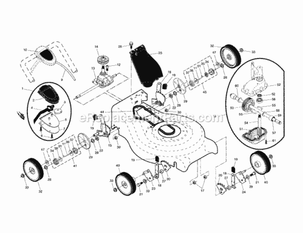 Page B Diagram and Parts List for 917371700  Craftsman Lawn Mower