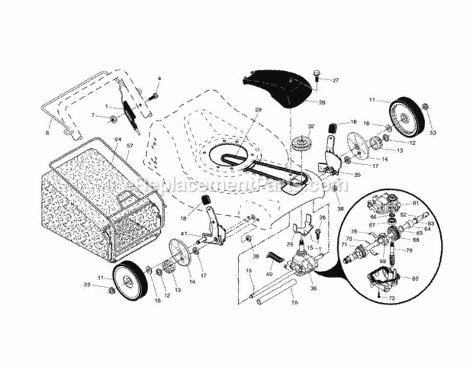 Page B Diagram and Parts List for 917371720  Craftsman Lawn Mower
