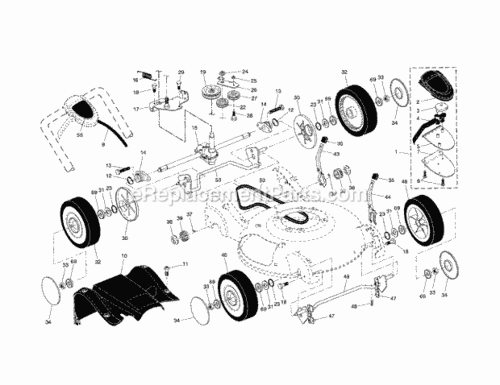 Page B Diagram and Parts List for 917371801  Craftsman Lawn Mower