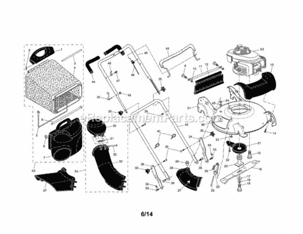 Page A Diagram and Parts List for 917371813  Craftsman Lawn Mower