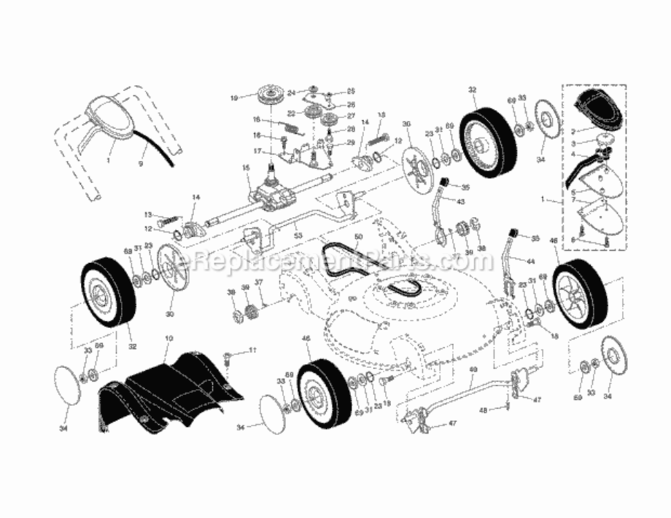 Page B Diagram and Parts List for 917371813  Craftsman Lawn Mower