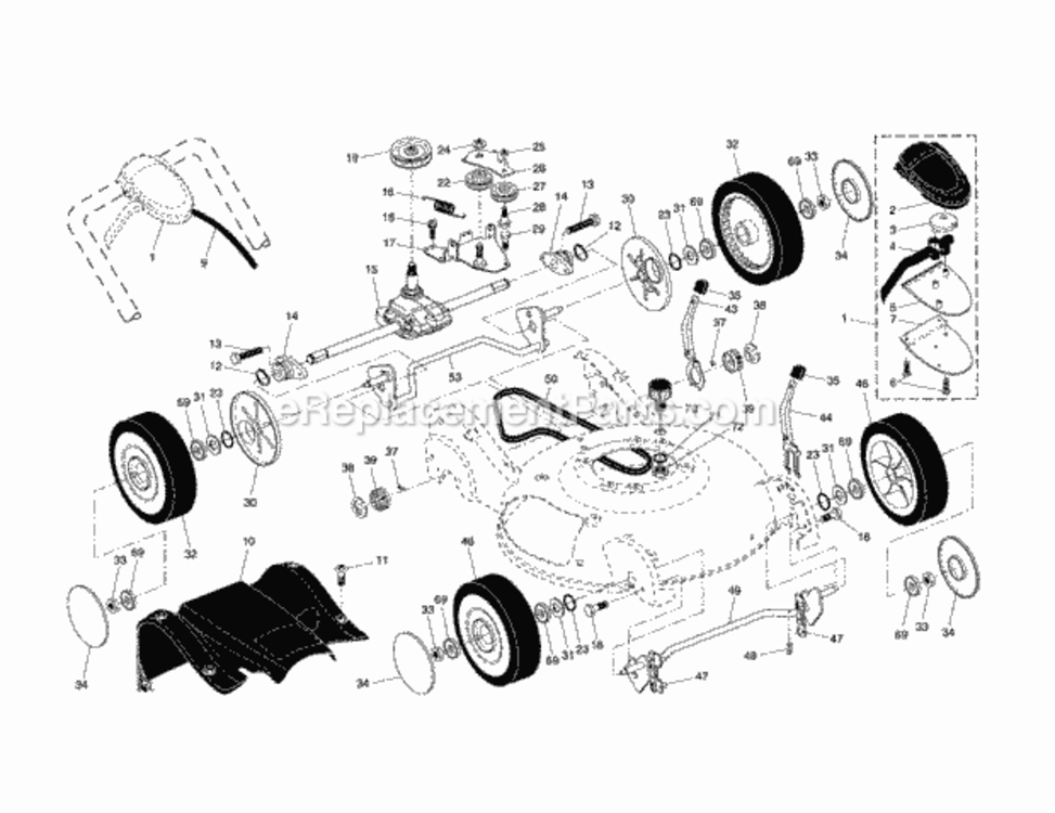 Page B Diagram and Parts List for 917371860  Craftsman Lawn Mower