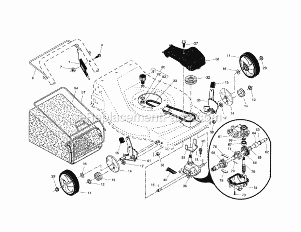 Page B Diagram and Parts List for 917371920  Craftsman Lawn Mower