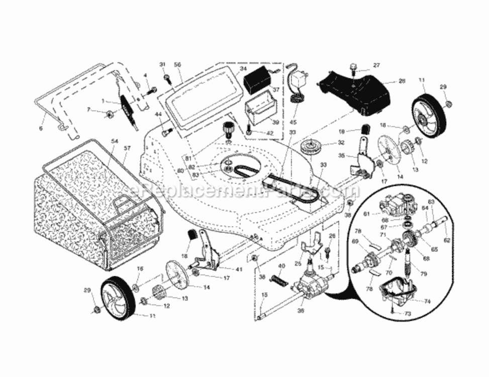 Page B Diagram and Parts List for 917371950  Craftsman Lawn Mower