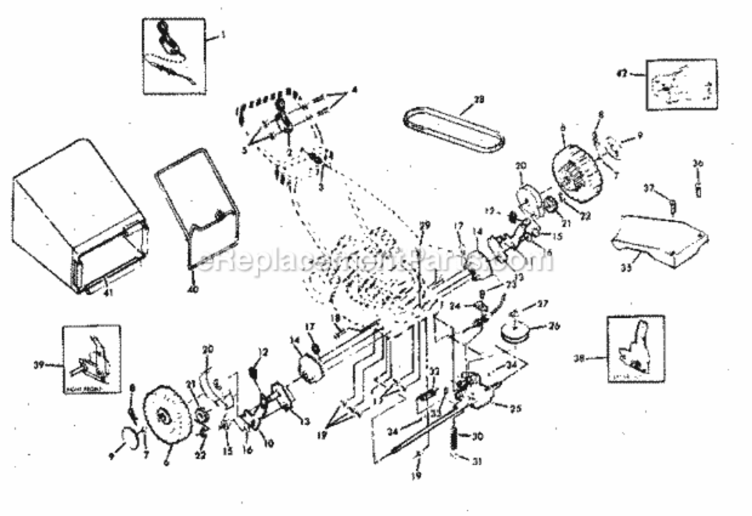 Page C Diagram and Parts List for 917372221  Craftsman Lawn Mower