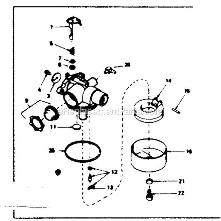 Page E Diagram and Parts List for 917372272  Craftsman Lawn Mower