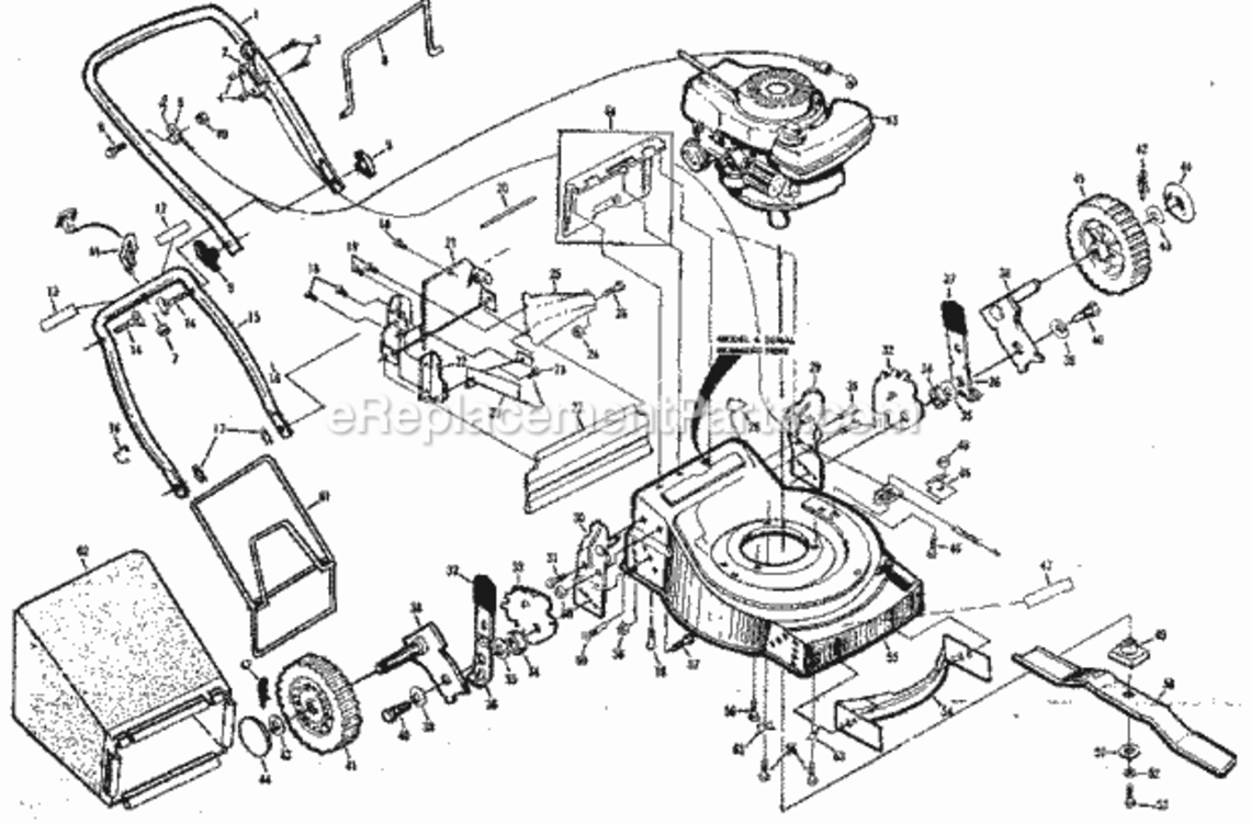 Page A Diagram and Parts List for 917372281  Craftsman Lawn Mower