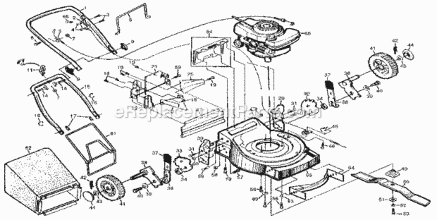 Page A Diagram and Parts List for 917372285  Craftsman Lawn Mower