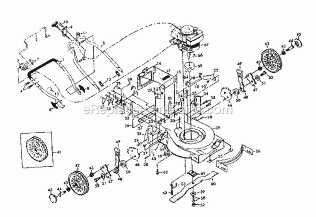 Page A Diagram and Parts List for 917372351  Craftsman Lawn Mower