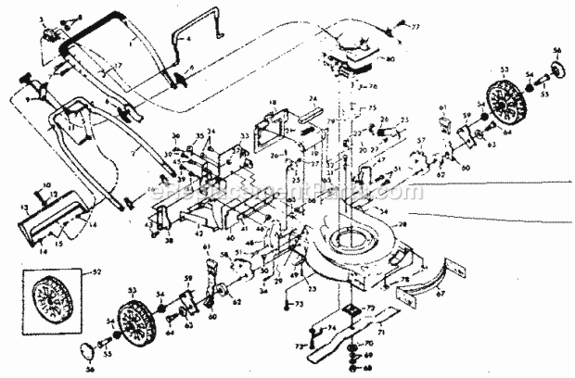 Page A Diagram and Parts List for 917372353  Craftsman Lawn Mower
