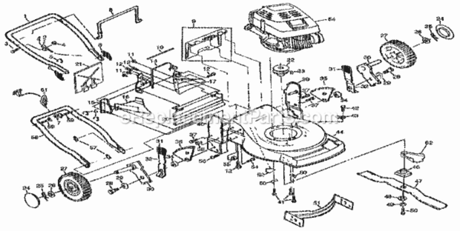 Page A Diagram and Parts List for 917372480  Craftsman Lawn Mower