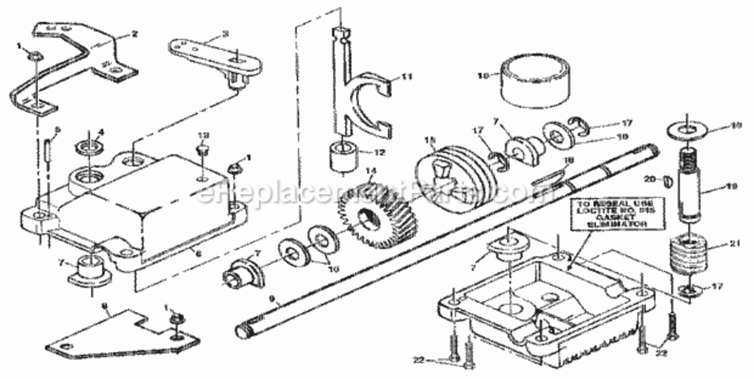Page C Diagram and Parts List for 917372480  Craftsman Lawn Mower