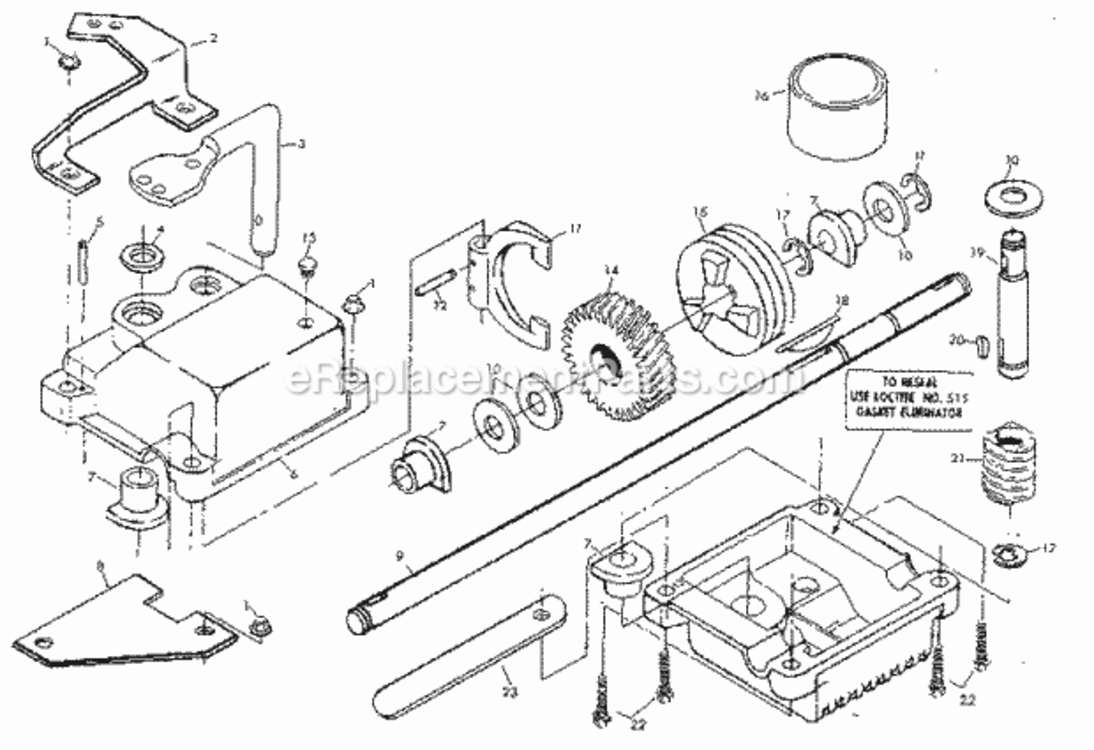 Page C Diagram and Parts List for 917372490  Craftsman Lawn Mower