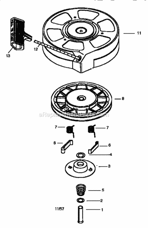 Page C Diagram and Parts List for 917372780  Craftsman Lawn Mower