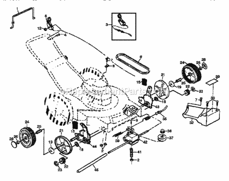 Page B Diagram and Parts List for 917372810  Craftsman Lawn Mower