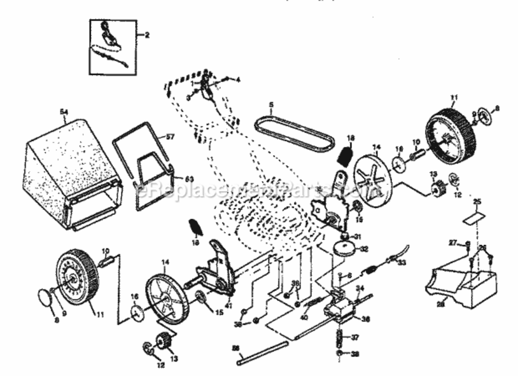 Page B Diagram and Parts List for 917372833  Craftsman Lawn Mower