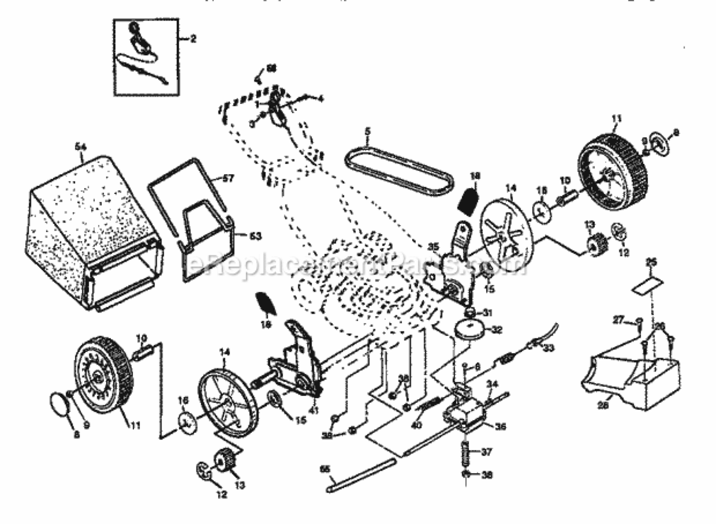 Page B Diagram and Parts List for 917372840  Craftsman Lawn Mower