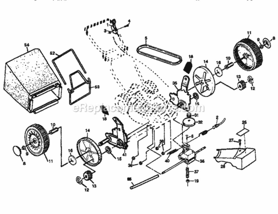 Page B Diagram and Parts List for 917372852  Craftsman Lawn Mower