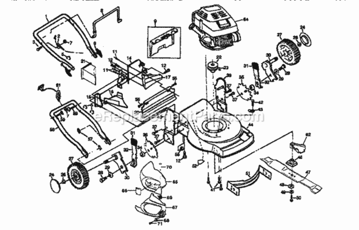 Page A Diagram and Parts List for 917372853  Craftsman Lawn Mower