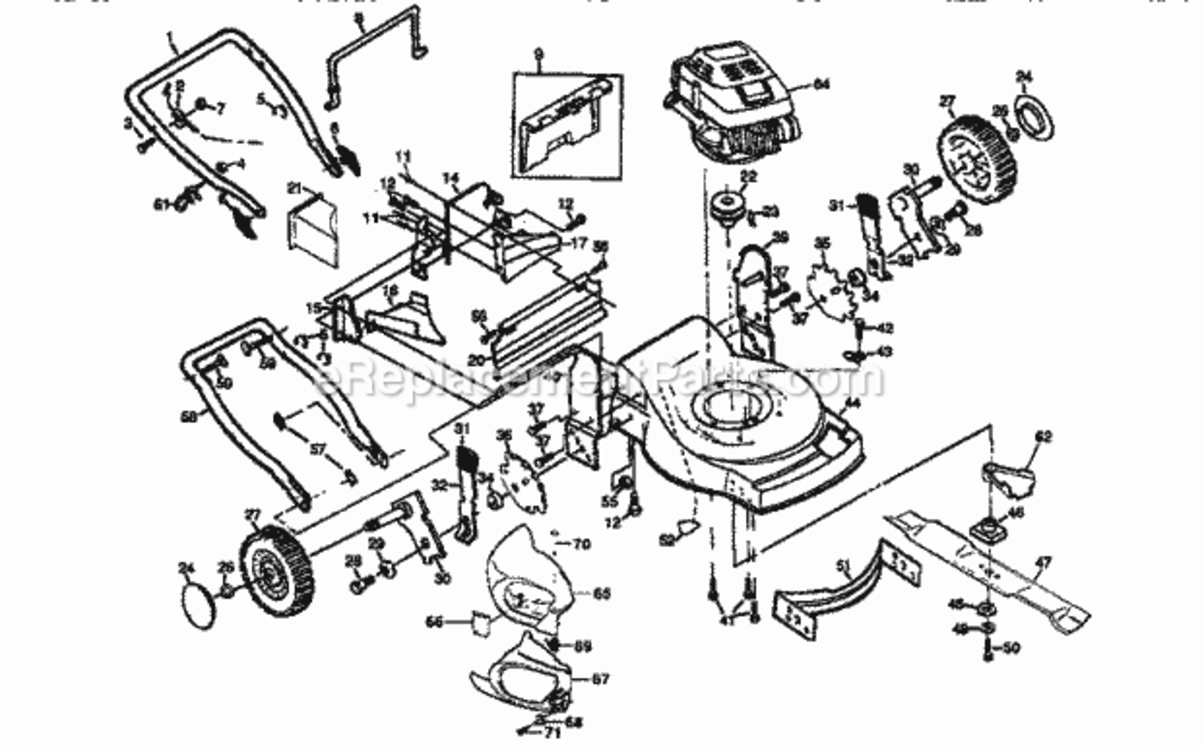 Page A Diagram and Parts List for 917372854  Craftsman Lawn Mower