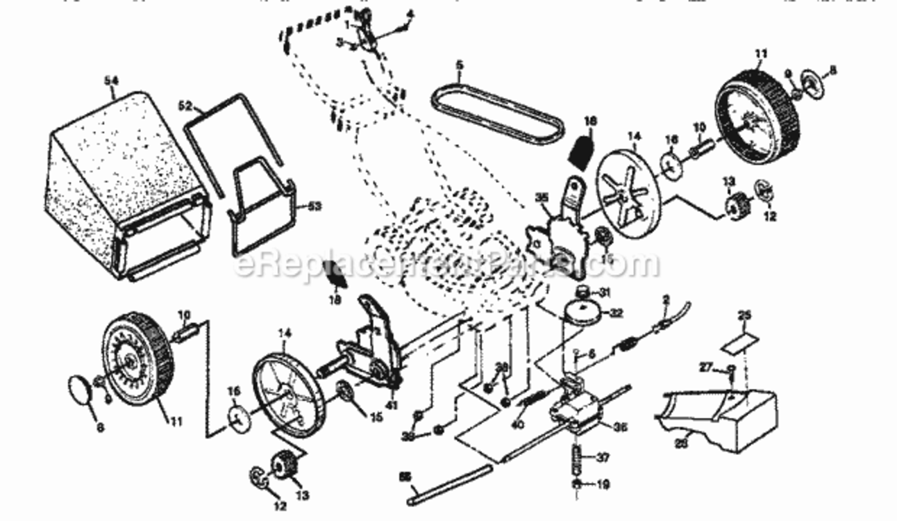Page B Diagram and Parts List for 917372854  Craftsman Lawn Mower