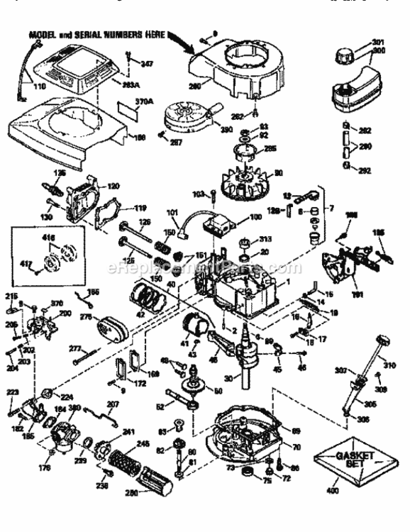 Page C Diagram and Parts List for 917372854  Craftsman Lawn Mower