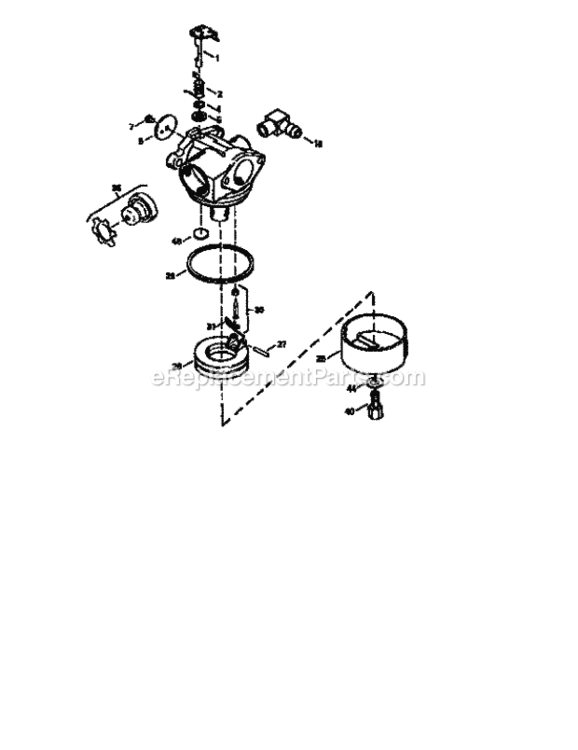 Page G Diagram and Parts List for 917372854  Craftsman Lawn Mower