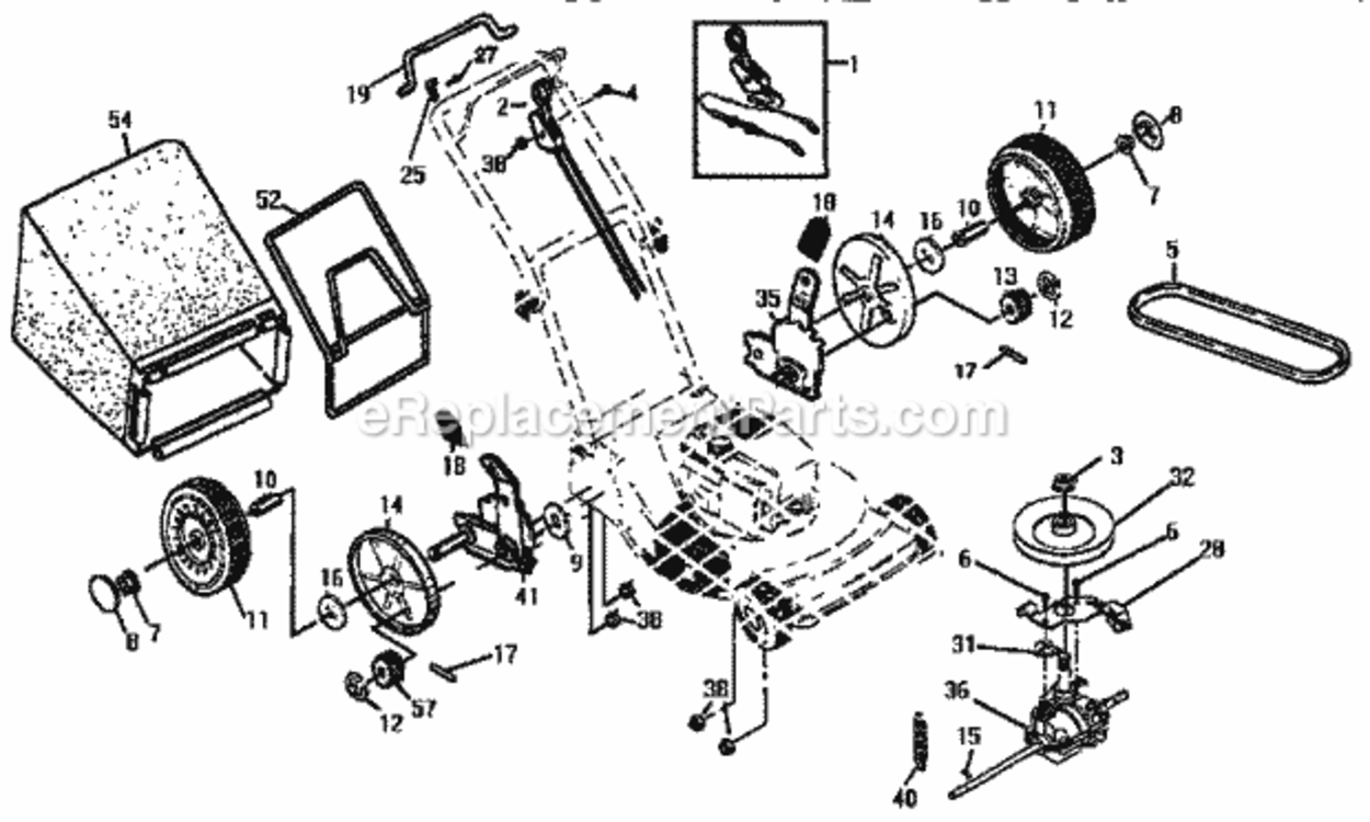 Page B Diagram and Parts List for 917372892  Craftsman Lawn Mower