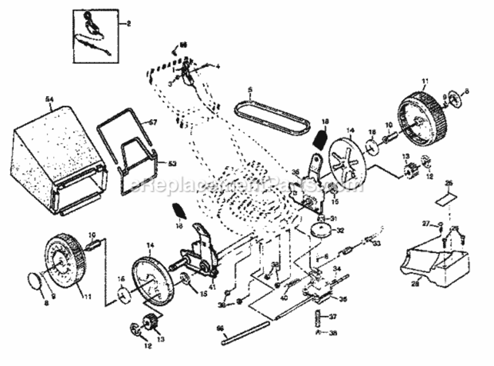 Page B Diagram and Parts List for 917372910  Craftsman Lawn Mower
