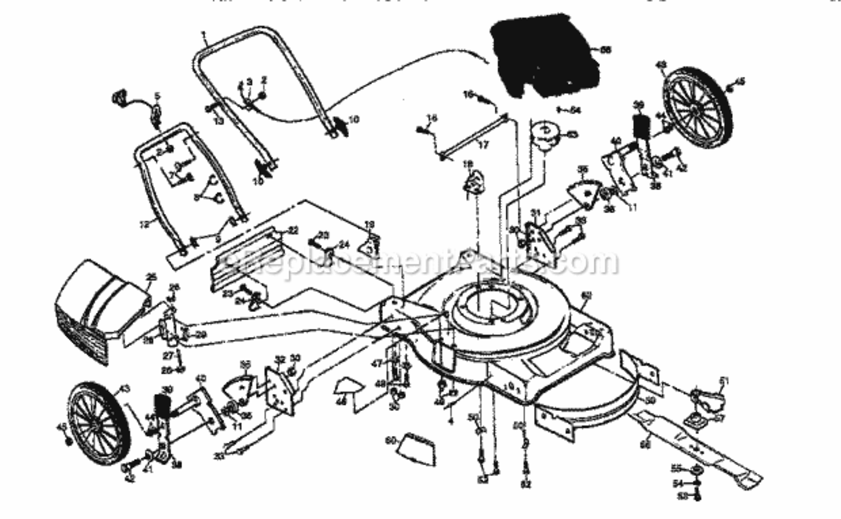 Page A Diagram and Parts List for 917372930  Craftsman Lawn Mower