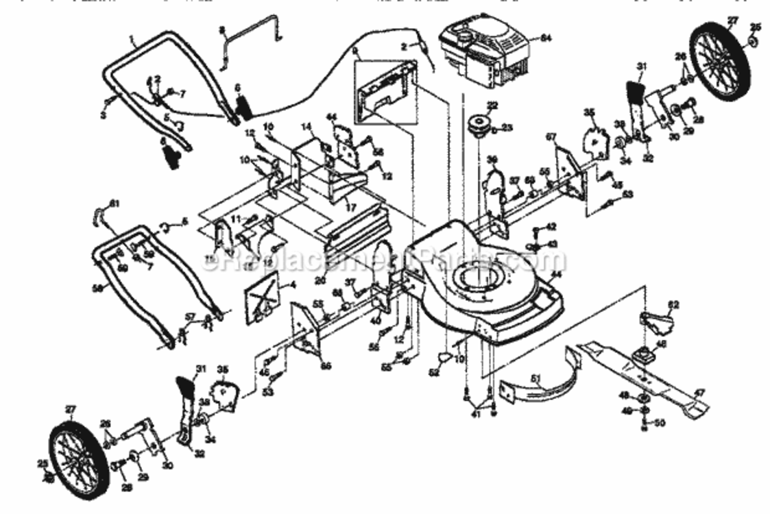 Page A Diagram and Parts List for 917372940  Craftsman Lawn Mower
