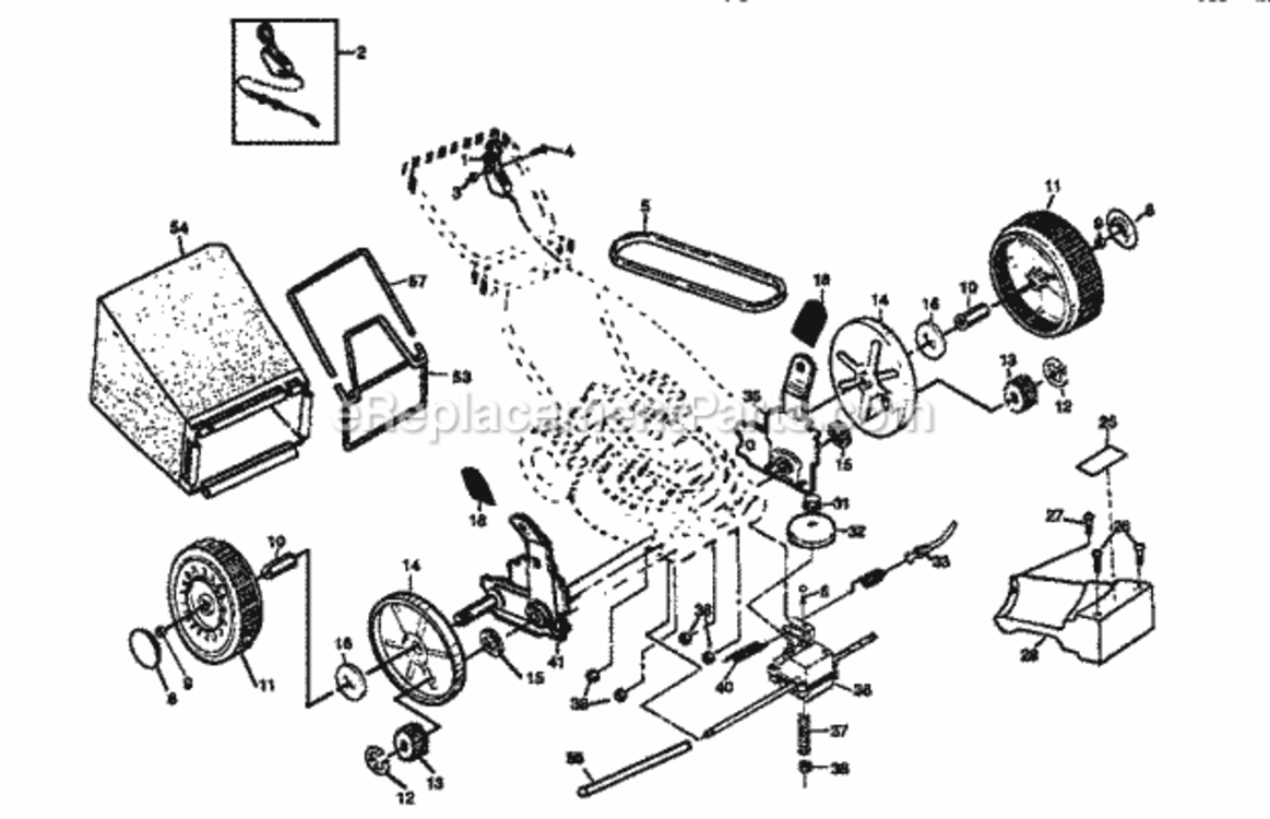Page B Diagram and Parts List for 917372940  Craftsman Lawn Mower