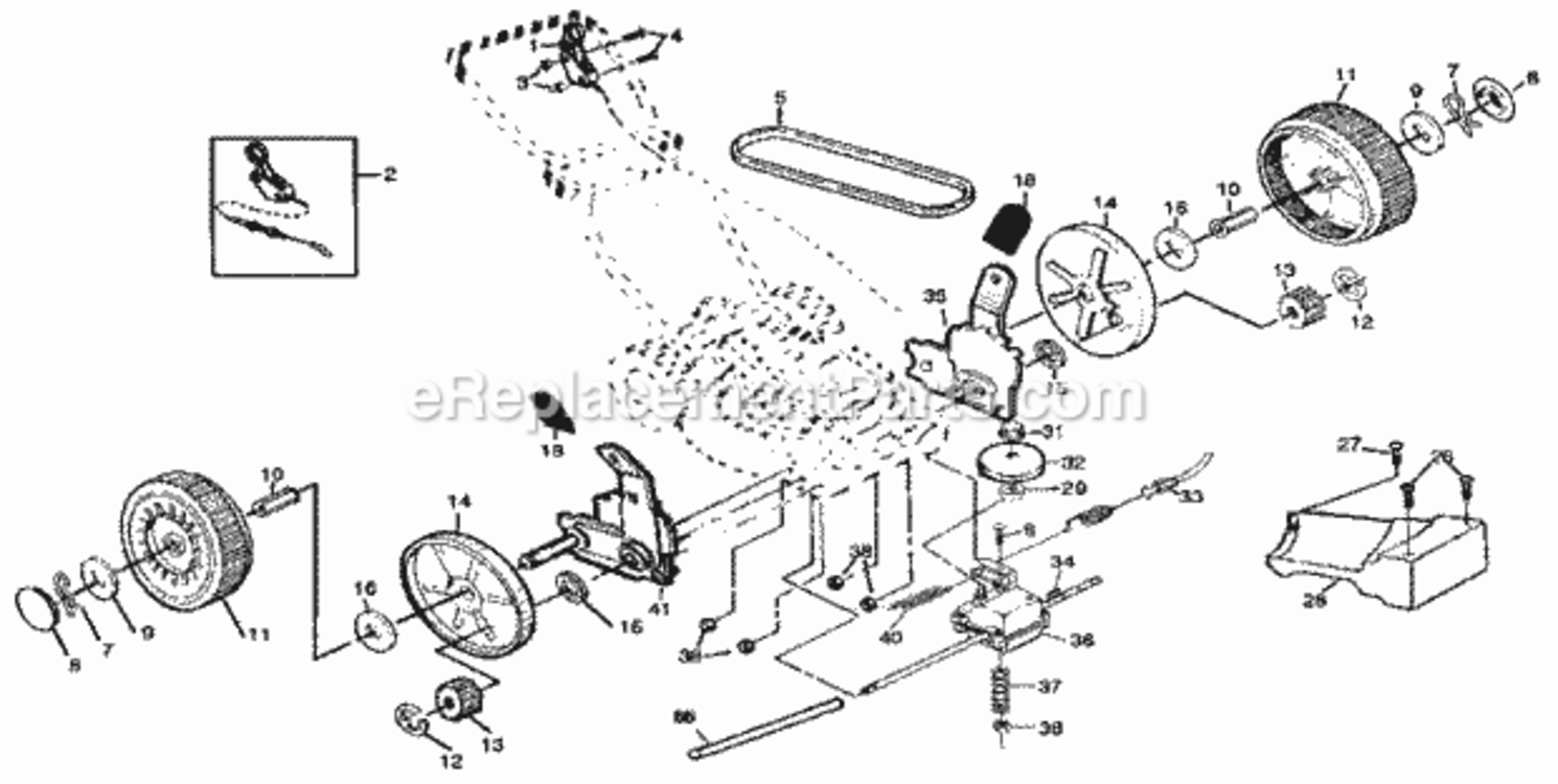Page B Diagram and Parts List for 917373221  Craftsman Lawn Mower