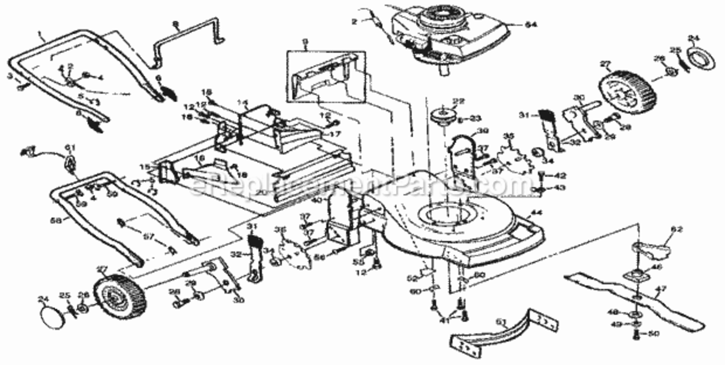 Page A Diagram and Parts List for 917373260  Craftsman Lawn Mower