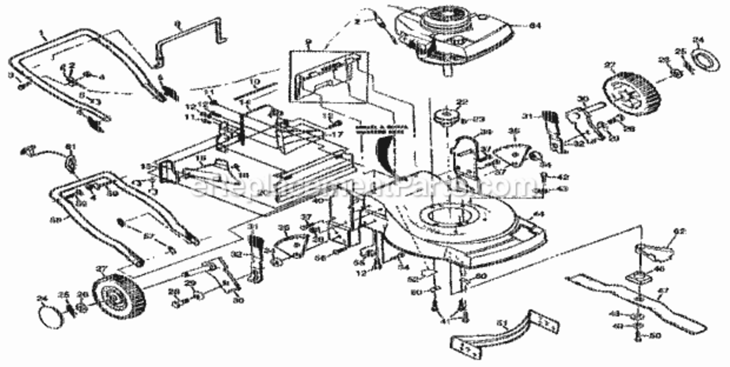 Page A Diagram and Parts List for 917373440  Craftsman Lawn Mower