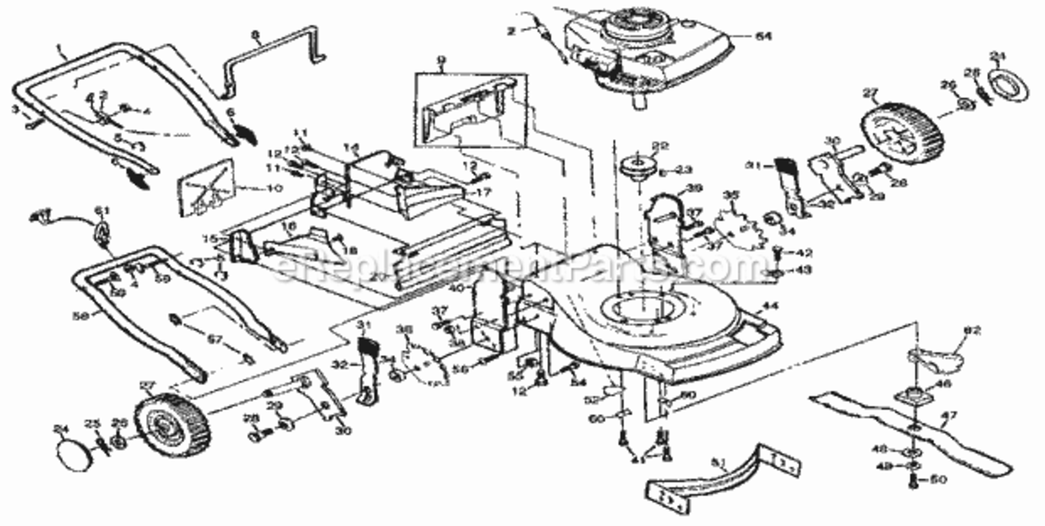 Page A Diagram and Parts List for 917373442  Craftsman Lawn Mower