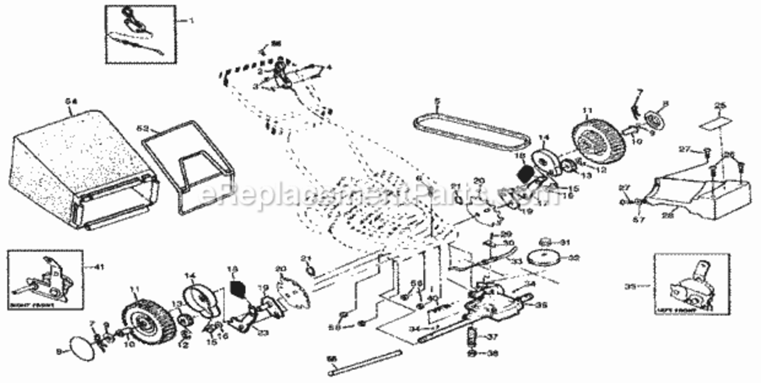 Page B Diagram and Parts List for 917373442  Craftsman Lawn Mower
