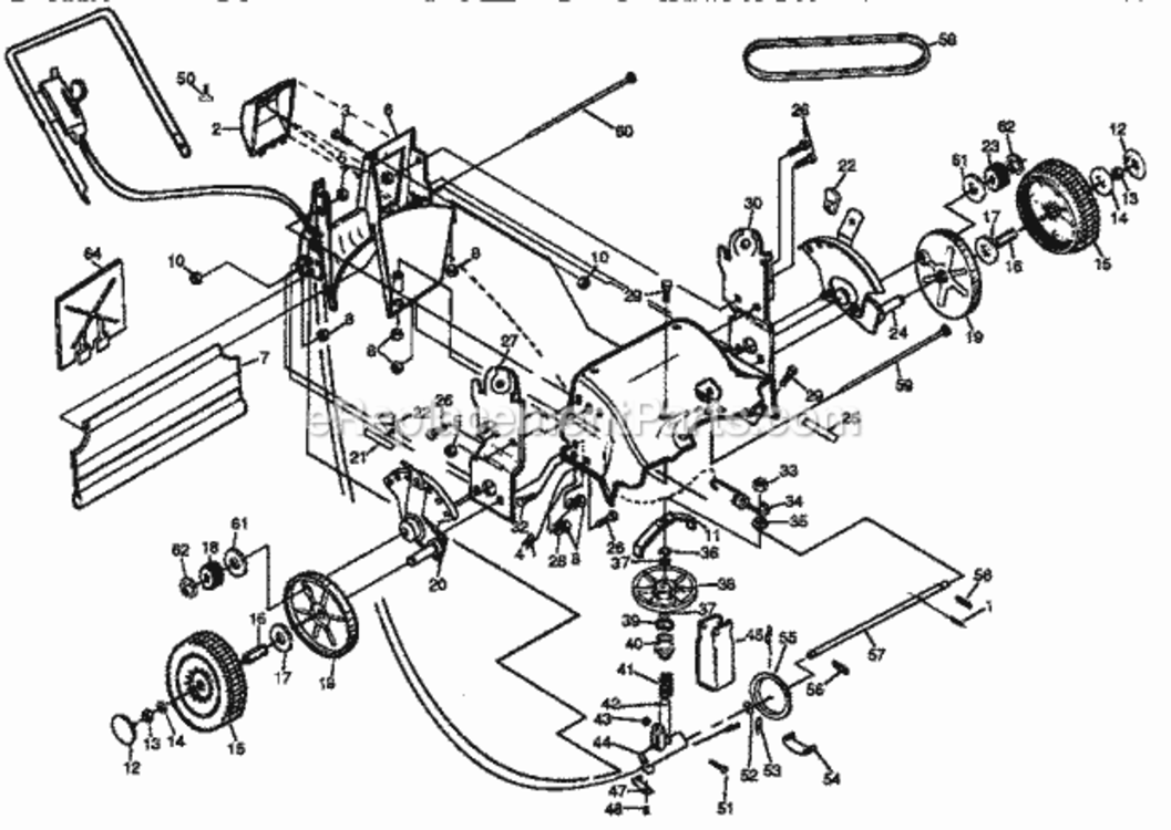 Page C Diagram and Parts List for 917373460  Craftsman Lawn Mower